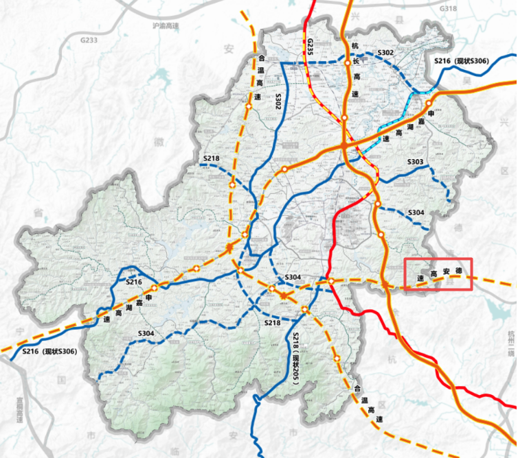 线路规划位置图项目拟采用双向六车道高速公路技术标准,设计速度000